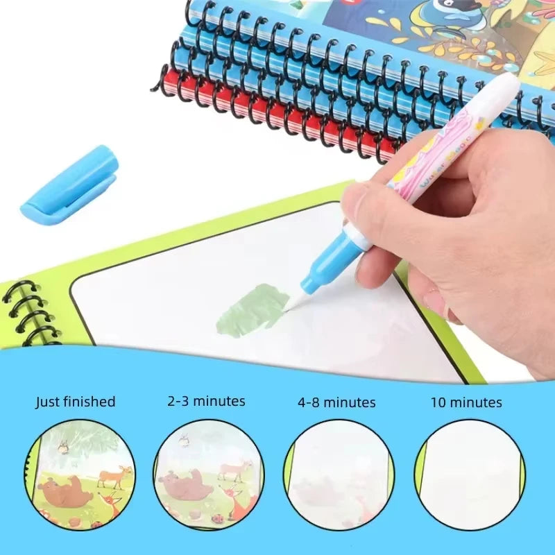 1pc Reusable Water Drawing Book Magic Water Book Mess-Free Magic