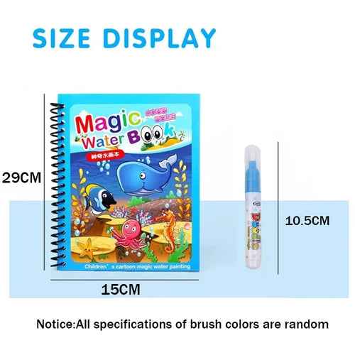 1pc Reusable Water Drawing Book Magic Water Book Mess-Free Magic