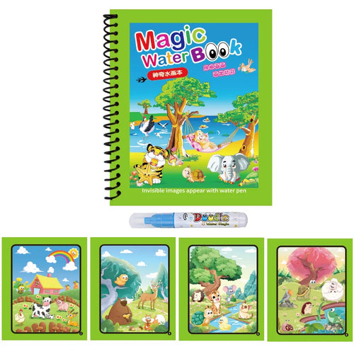 1pc Reusable Water Drawing Book Magic Water Book Mess-Free Magic