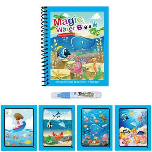 1pc Reusable Water Drawing Book Magic Water Book Mess-Free Magic