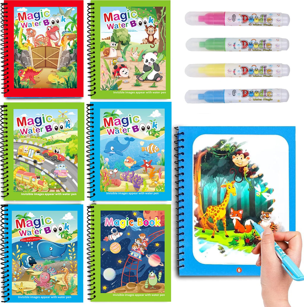 1pc Reusable Water Drawing Book Magic Water Book Mess-Free Magic