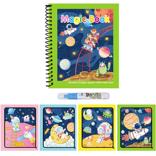 1pc Reusable Water Drawing Book Magic Water Book Mess-Free Magic